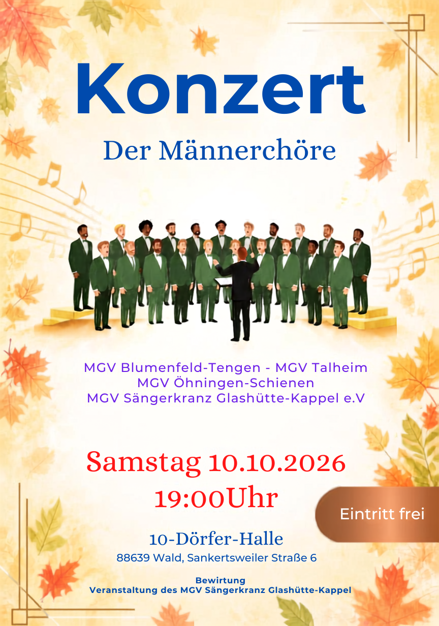 Plaktat f&uuml;r das Konzert